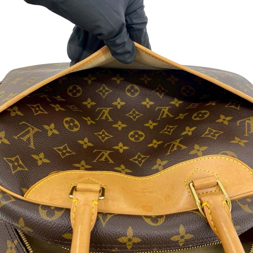 LOUIS VUITTON Vintage Brown Monogram Leather Deauville Boston Bag - Picture 10 of 10